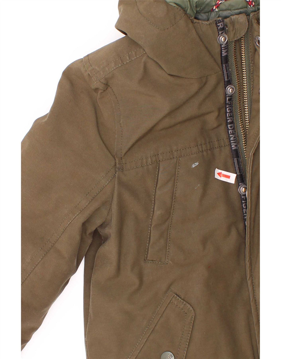 Tommy Hilfiger Parka à capuche garçon 5-6 ans Kaki Polyester