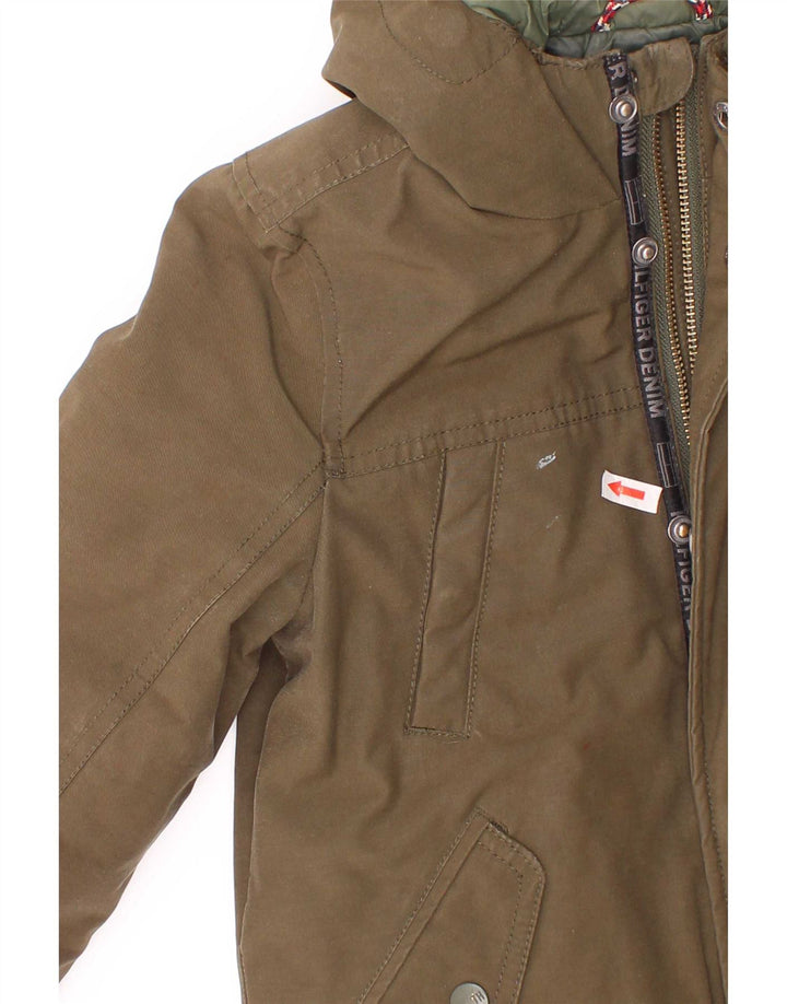 Tommy Hilfiger Parka à capuche garçon 5-6 ans Kaki Polyester