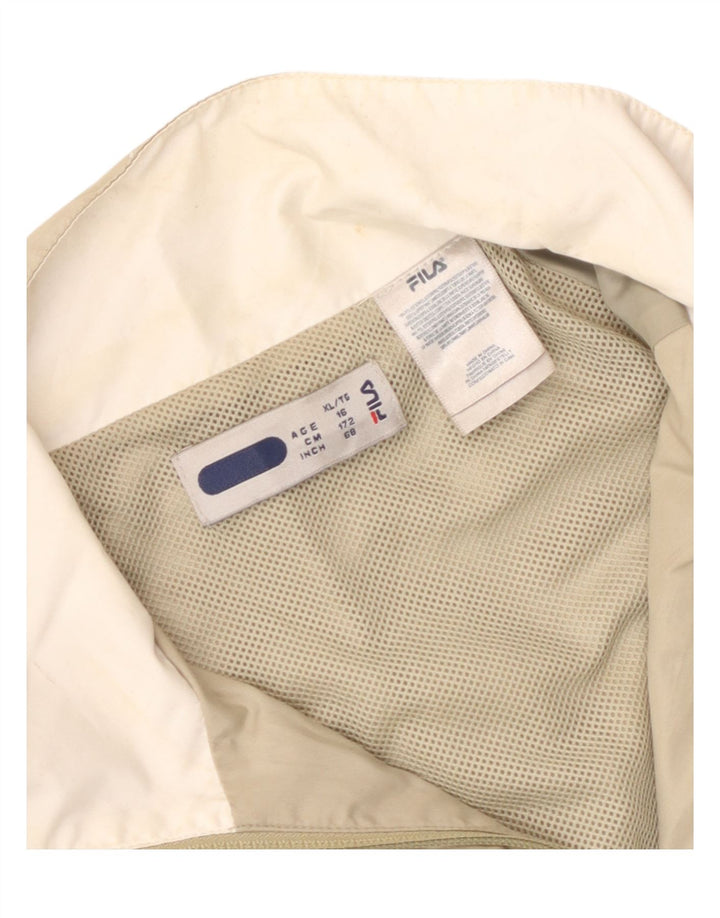 Fila Veste de survêtement pour garçon 15-16 ans XL Beige Colourblock Polyester