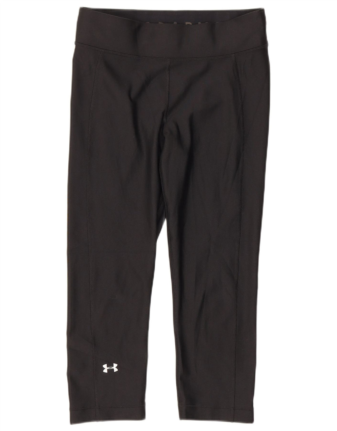 Under Armour Legging Capri Heat Gear Femme UK 12 Noir Moyen Polyester