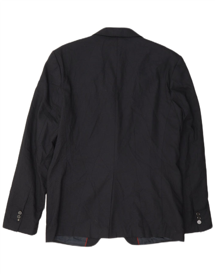 Zara Veste Blazer 2 Boutons Homme EU 52 Large Bleu Marine