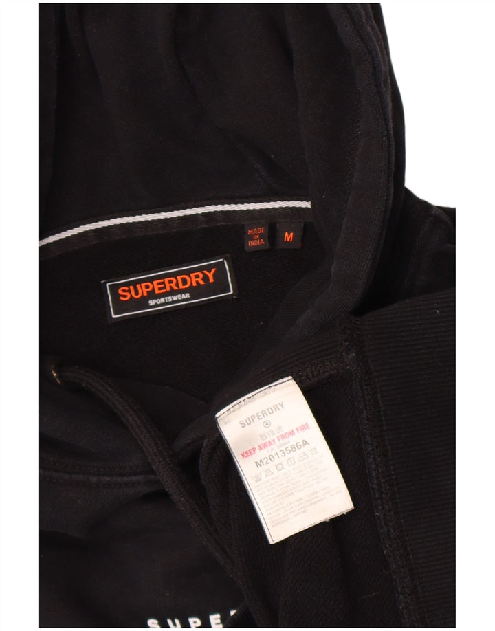 Superdry Pull à capuche en coton noir moyen pour homme