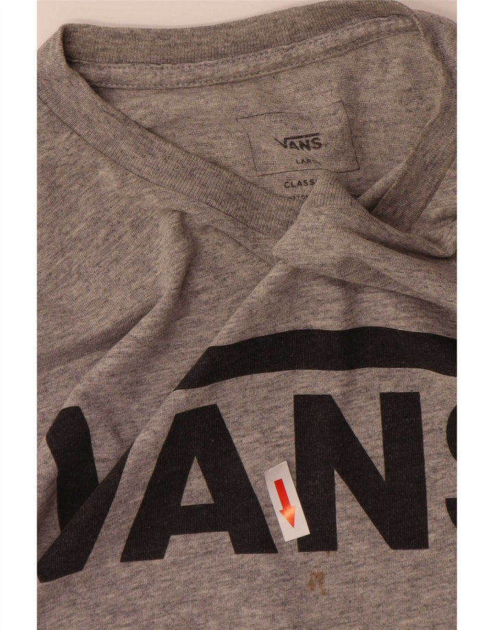 Vans Haut graphique coupe classique à manches longues pour homme en coton moucheté gris grand