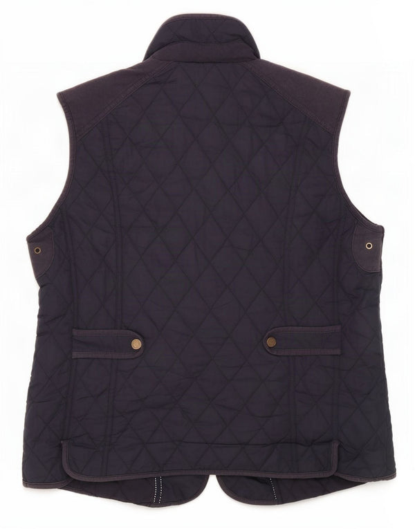 John Lewis Gilet matelassé pour femme UK 16 Large Bleu Marine Polyester