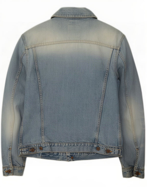 Roy Rogers Veste en jean délavé à l'acide pour homme UK 36 Petit Bleu