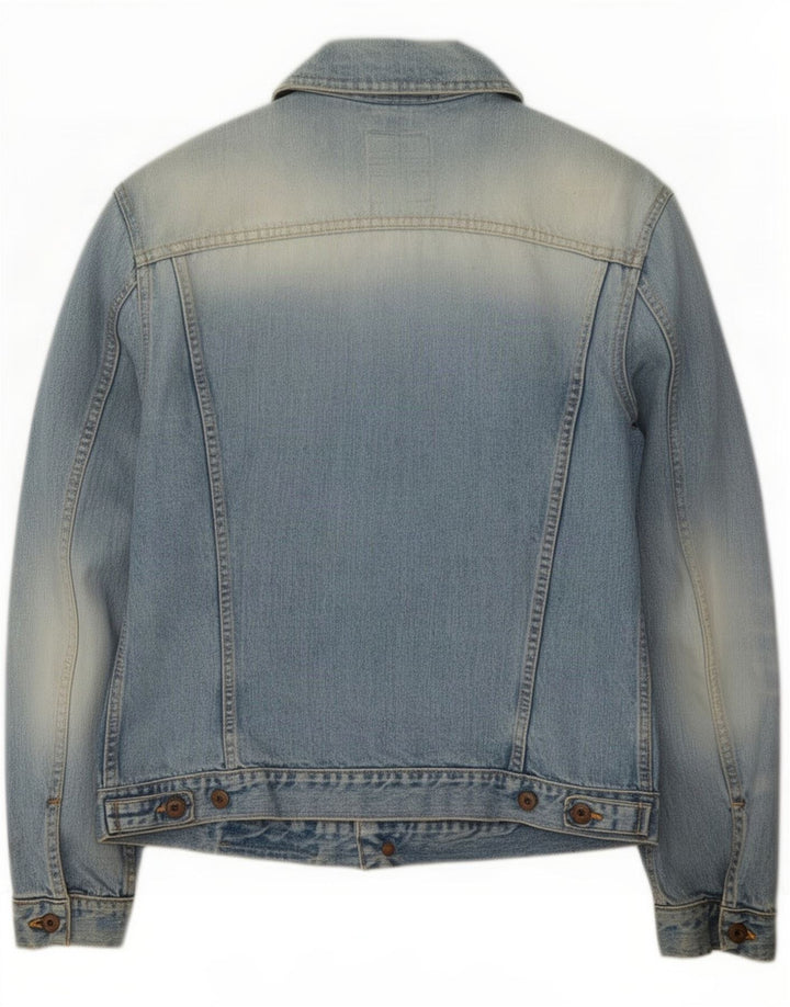 Roy Rogers Veste en jean délavé à l'acide pour homme UK 36 Petit Bleu