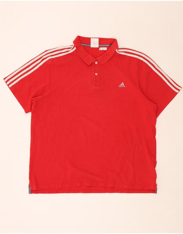 ADIDAS Polo Homme 2XL Rouge Coton