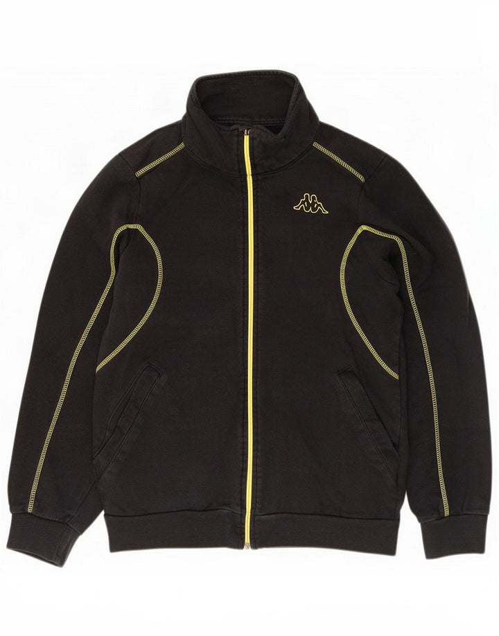 Kappa Veste de survêtement pour homme Small Black Cotton