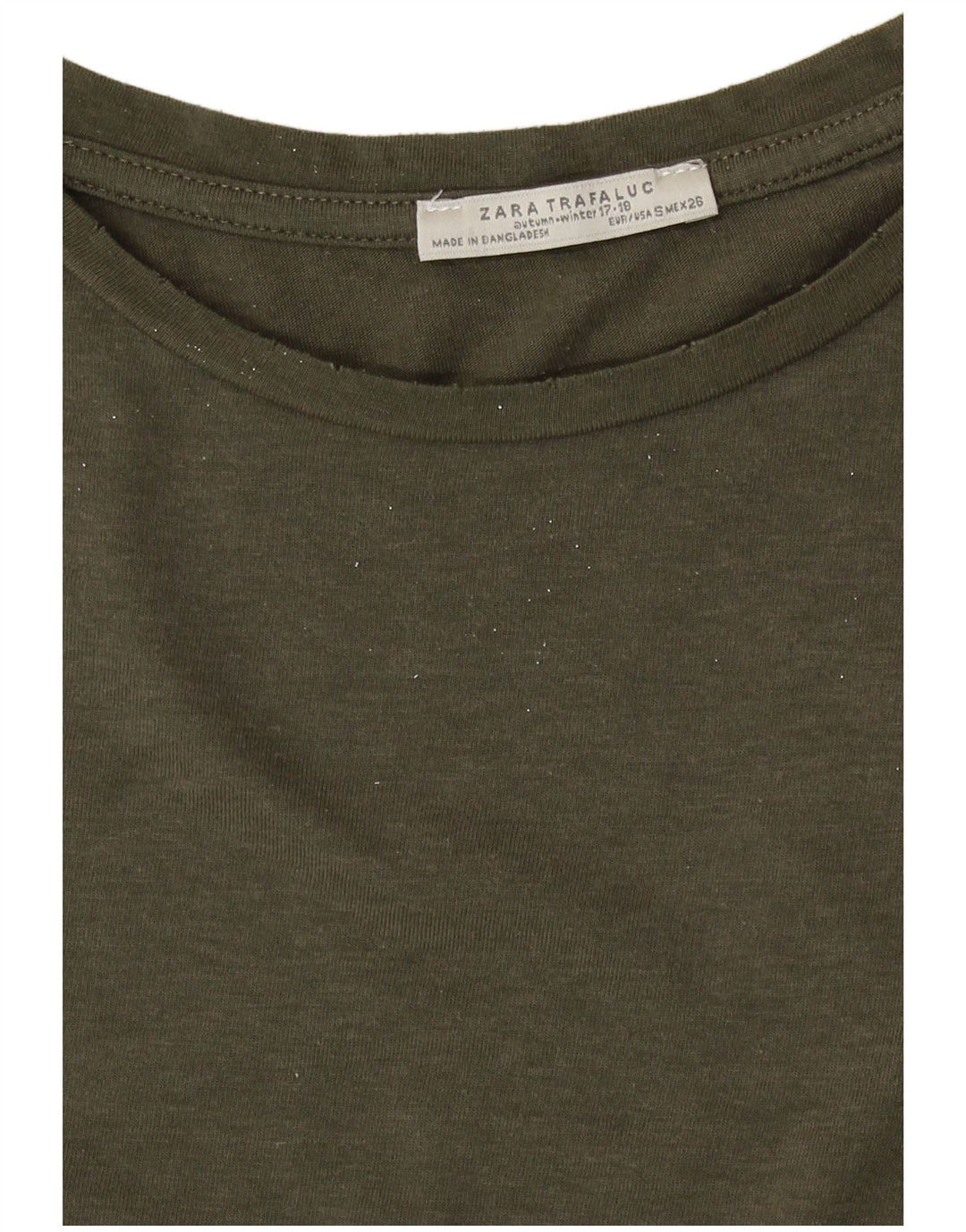 Zara T-shirt surdimensionné pour femme UK 10 Petit Kaki