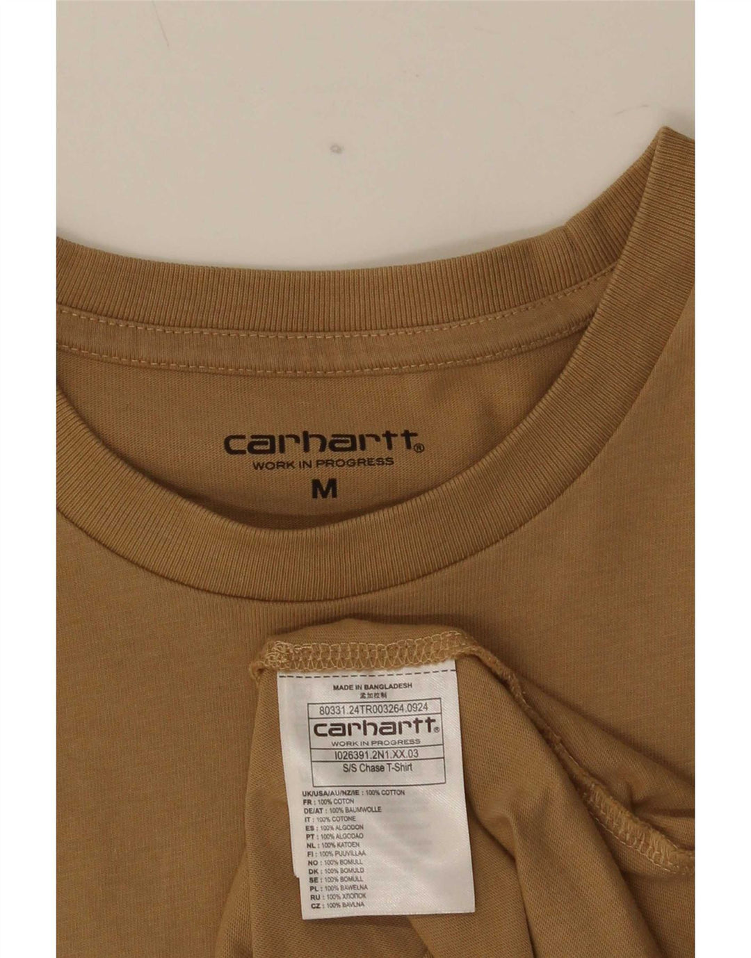 Carhartt T-Shirt Homme Marron Moyen Coton