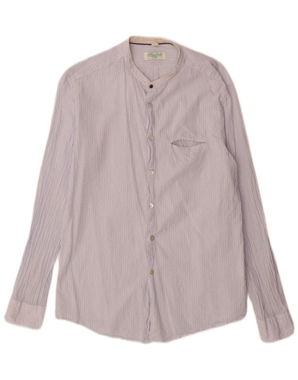 Alley Docks Chemise Homme Large Bleu Rayure Coton