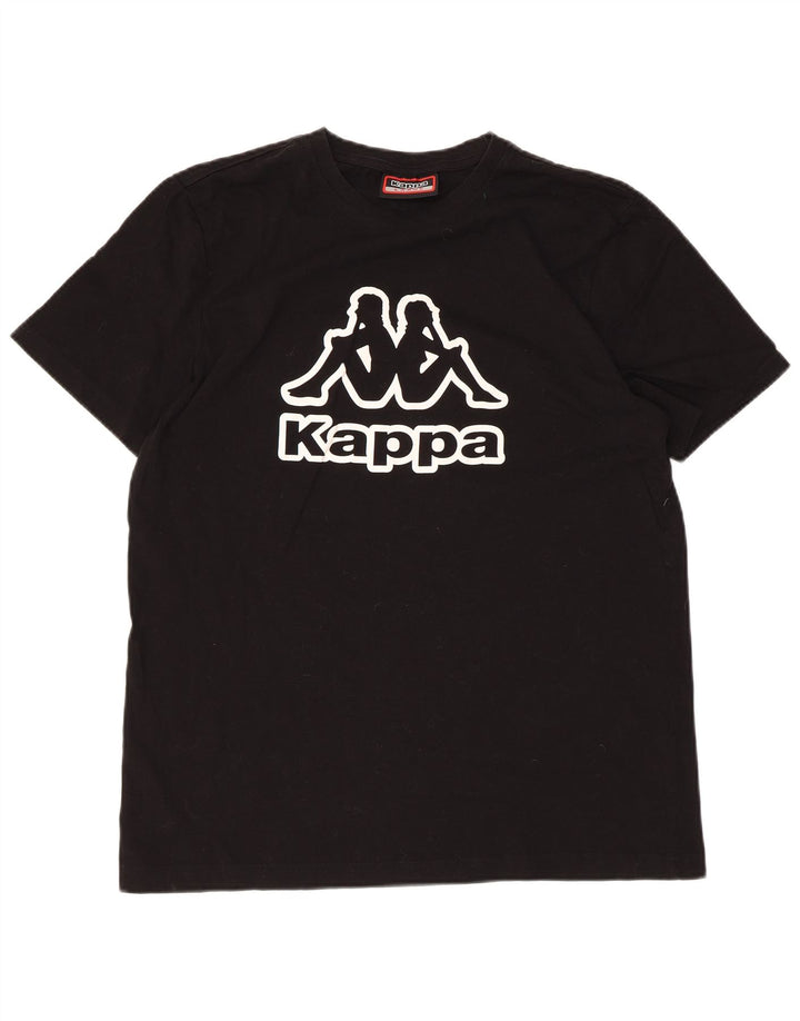 Kappa T-shirt graphique pour femme UK 16 Large Noir