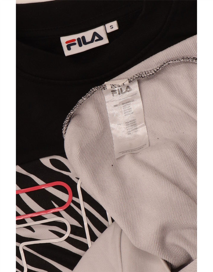 Fila Sweat-shirt graphique pour hommes, petit, en coton color block blanc