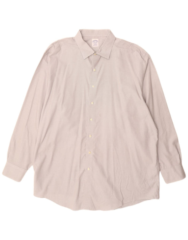Brooks Brothers Chemise Homme Taille 18 1/2 2XL Coton Gris