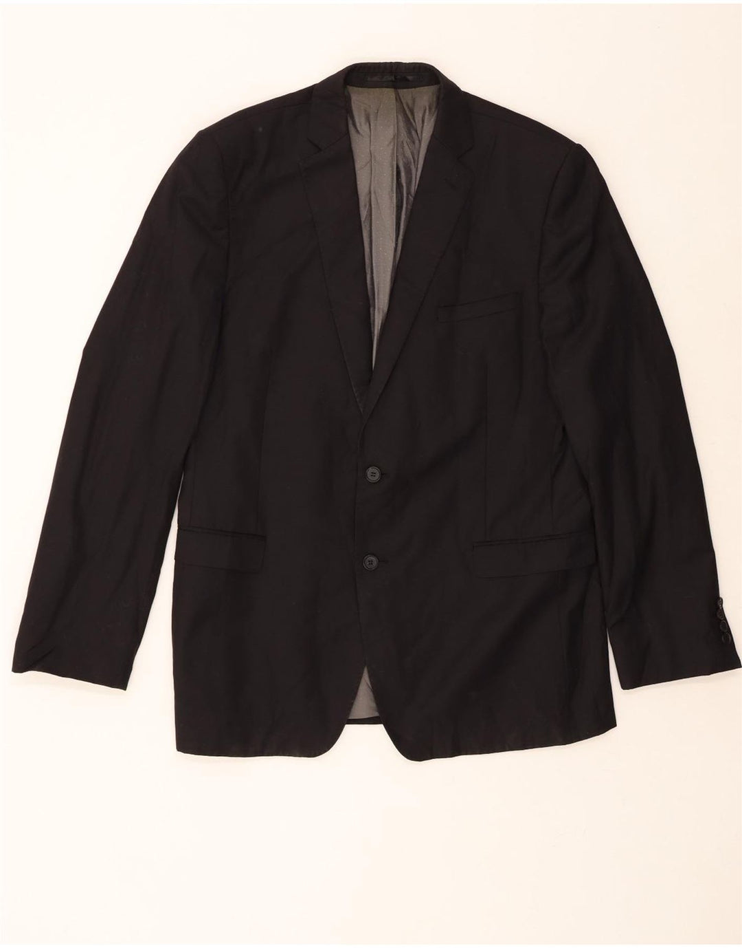 FRENCH CONNECTION Mens 2 Button Blazer Jacket UK 40 Large Black Wool Vintage French Connection and Second-Hand French Connection from Messina Hembry 