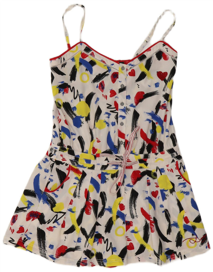 DESIGUAL Combishort à Motif Abstrait pour Femme EU 38 Moyen Multicolore