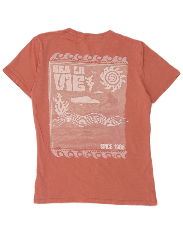 Fat Face T-Shirt Graphique Régulier Homme Petit Rose Coton