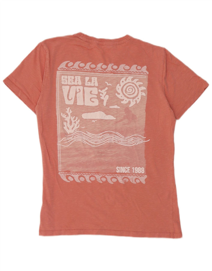 Fat Face T-Shirt Graphique Régulier Homme Petit Rose Coton