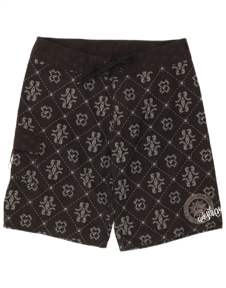 Quiksilver Short de Bain Graphique Homme Large Noir Géométrique Polyester
