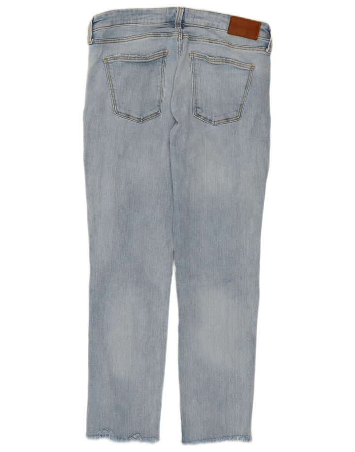 Zara Jean court en détresse pour femme EU 40 Medium W30 L25 Bleu Coton