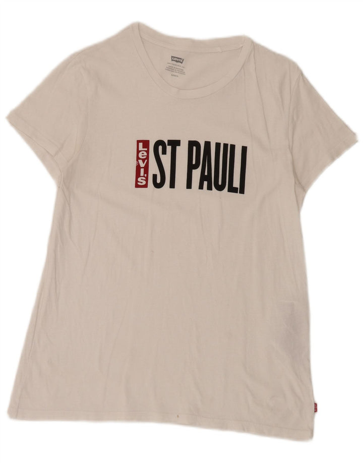 Levi's T-Shirt Graphique Homme Petit Blanc Coton