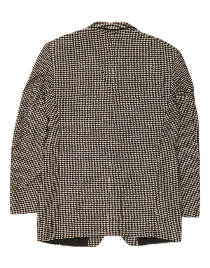 Marks & Spencer Veste blazer longue pour homme UK 40 pied-de-poule noir moyen