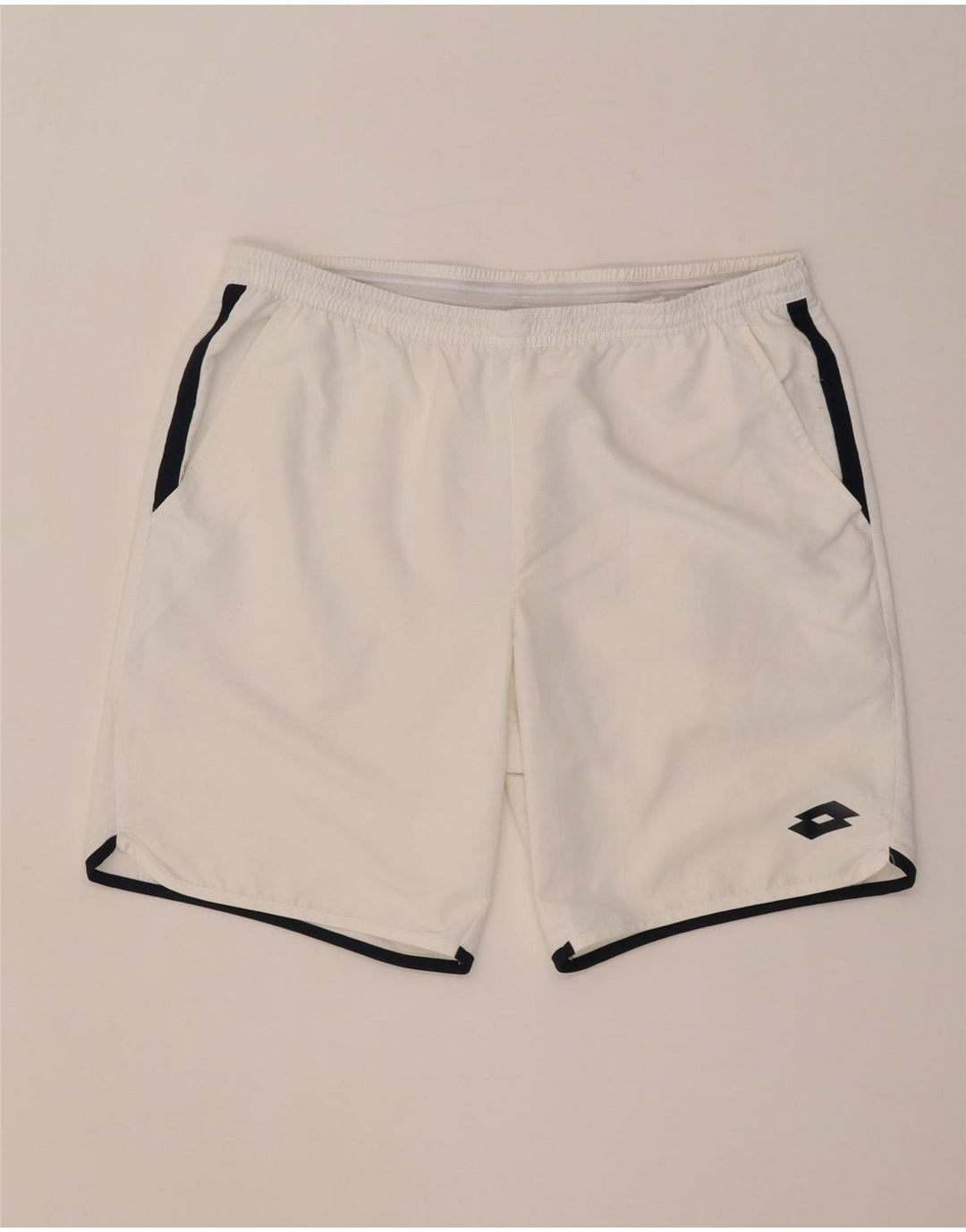 Lotto Short de sport pour homme Large Blanc Colourblock