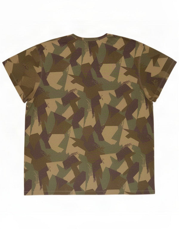 Timberland Mens Slim Fit T-Shirt Top 2XL Kaki Camouflage Cotton