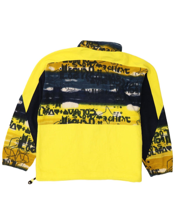 Colmar Pull polaire à col zippé pour homme 2XL Jaune Colorblock Polyester