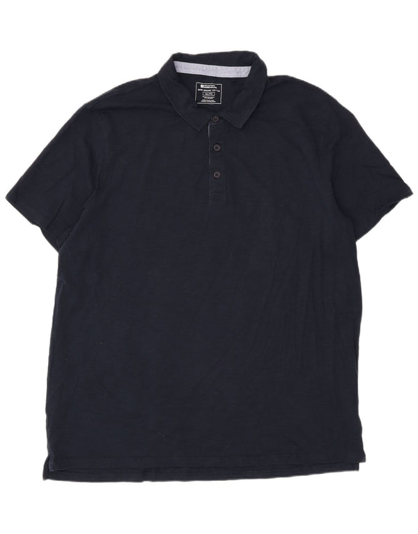Mountain Warehouse Polo Homme 2XL Bleu Marine Moucheté Coton
