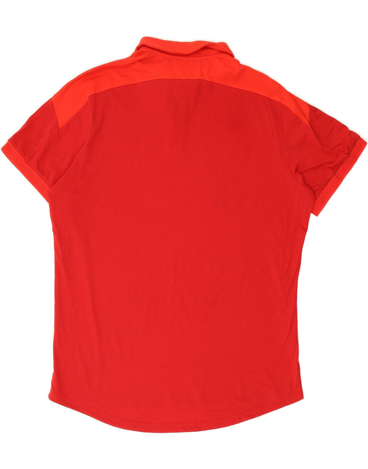PUMA Mens Polo Shirt 2XL Red Colourblock Vintage Puma and Second-Hand Puma from Messina Hembry 