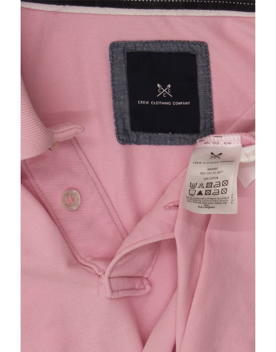 CREW CLOTHING Polo Homme 2XL Rose Coton