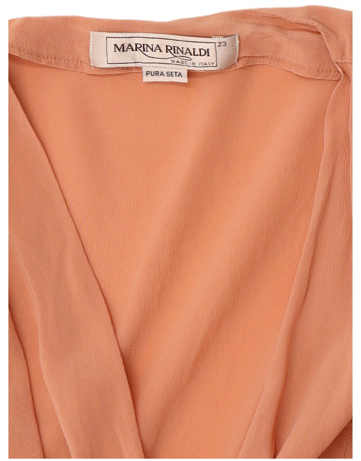 Marina Rinaldi Chemisier Femme Taille 23 Soie Orange Moyenne