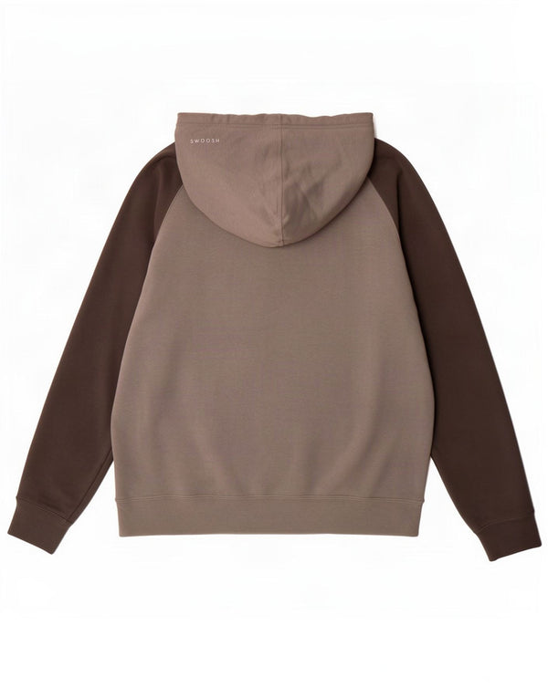 Nike Pull à capuche graphique Swoosh pour homme XL en coton color block Gris
