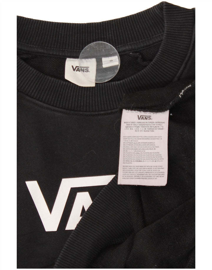 Vans Sweat-shirt surdimensionné Crop Graphic pour femme UK 14 Noir moyen