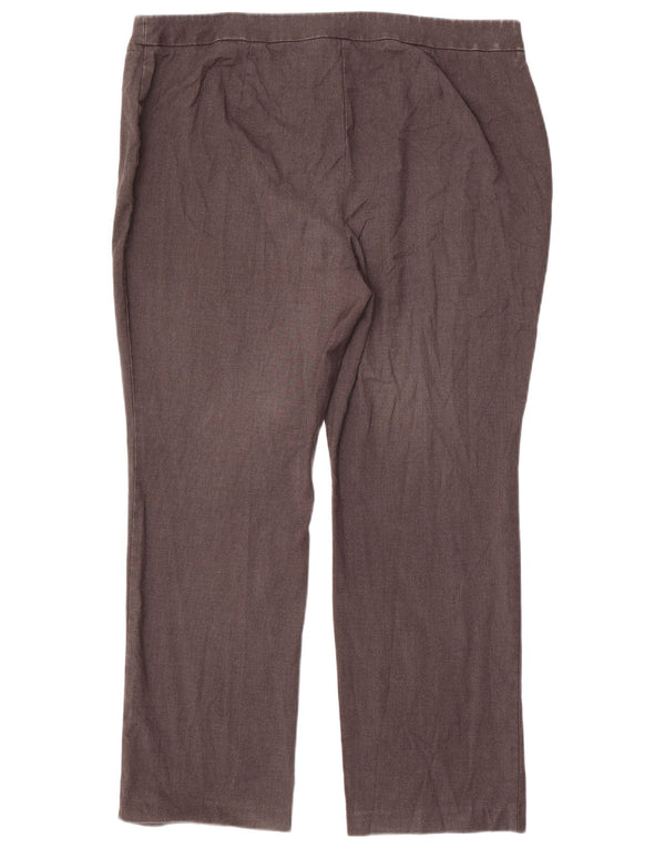 Marks & Spencer Pantalon de costume droit pour femme UK 20 2XL W40 L29 Gris
