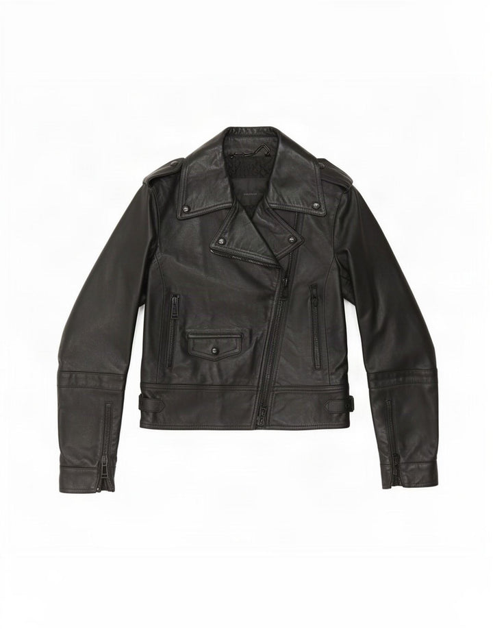 Belstaff Veste de motard en cuir pour femme IT 38 XS Noir