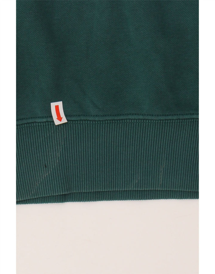 PUMA Mens Hoodie Jumper Medium Green Cotton