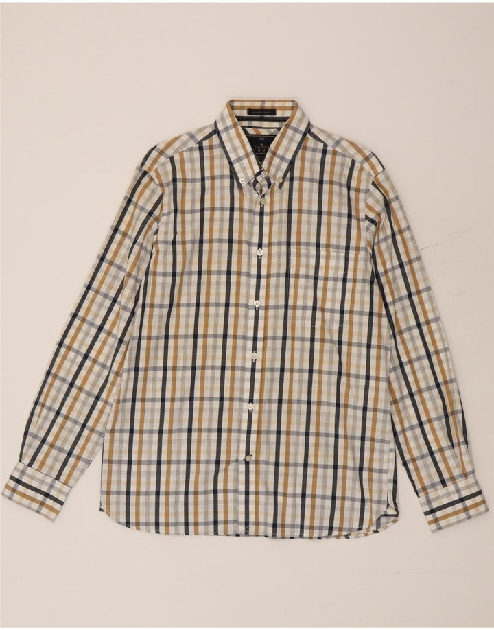 Marks & Spencer Chemise Blue Harbour Homme Medium Multicolore Vichy Coton