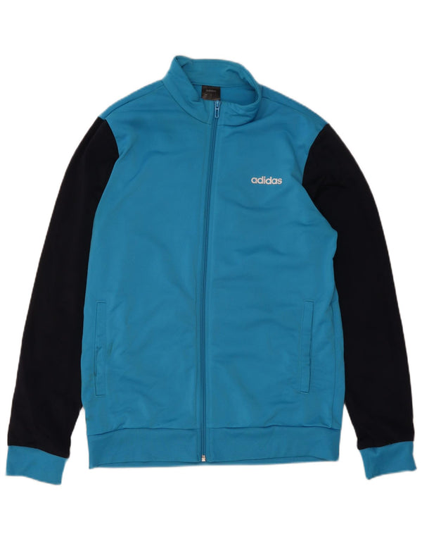 Adidas Veste de Survêtement Graphique Homme Bleu Moyen Polyester Colorblock