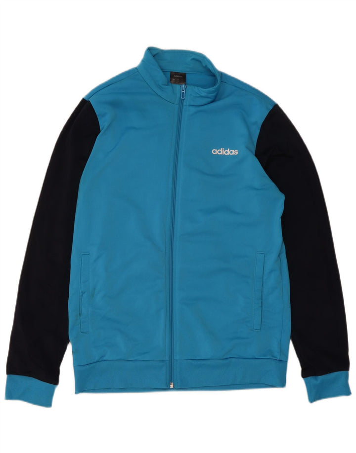 Adidas Veste de Survêtement Graphique Homme Bleu Moyen Polyester Colorblock