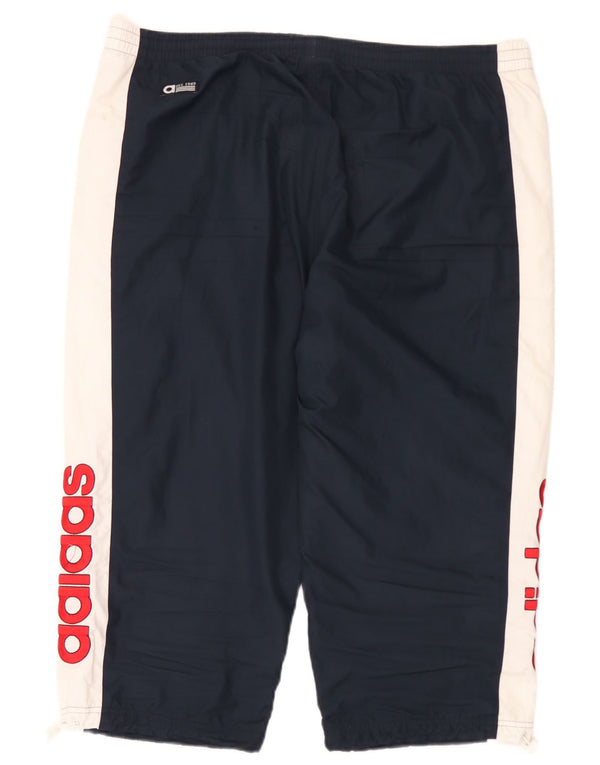 Adidas Pantalon de survêtement Graphic Capri pour homme - Large - Bleu marine - Colorblock