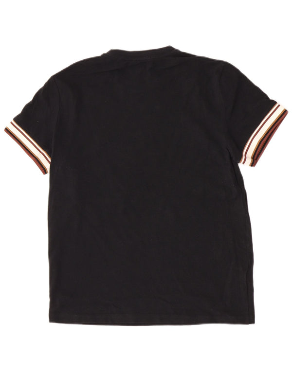 Fred Perry T-Shirt Homme Noir Moyen Coton Colorblock