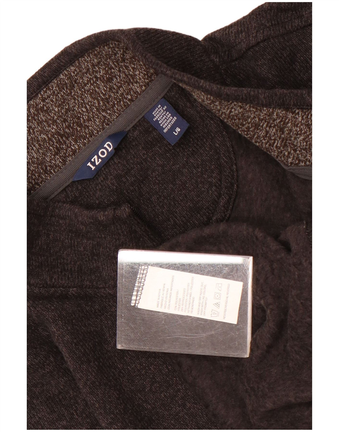 Izod Pull col zippé pour homme en polyester gris Taille L