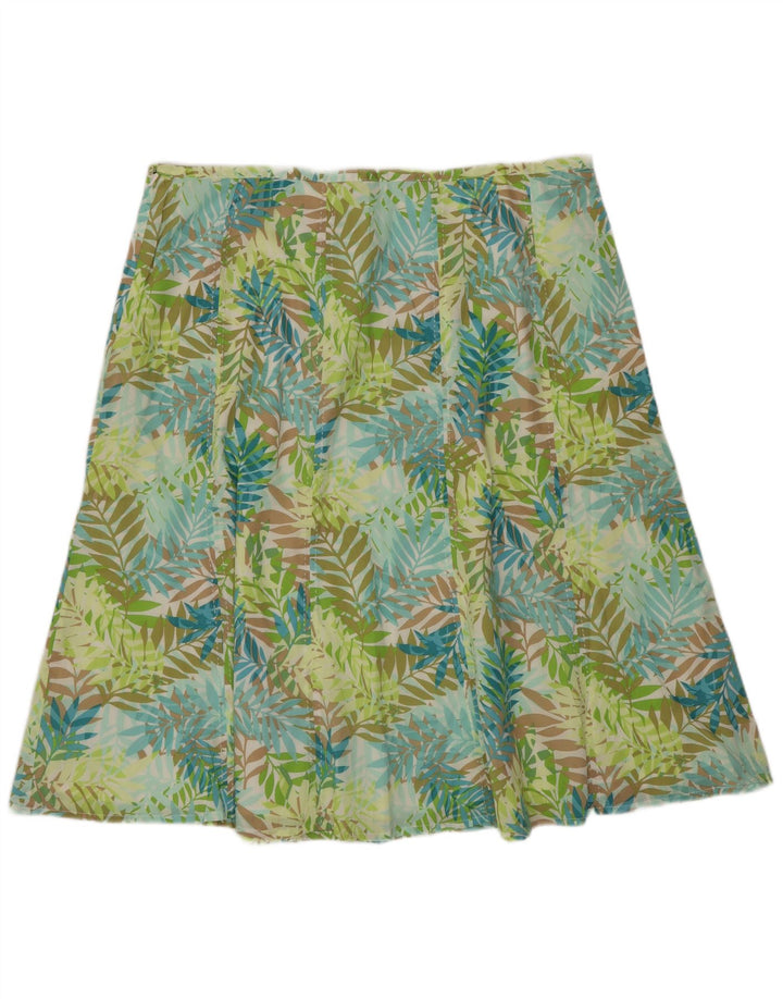 EDDIE BAUER Jupe trapèze pour femme US 12 Large W32 Floral multicolore