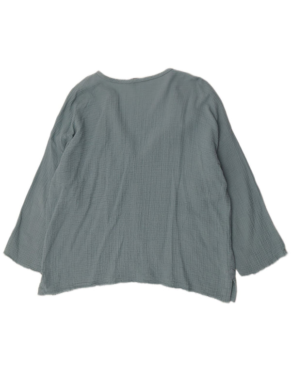 Zara Femme Tunique Oversize UK 18 XL Bleu Coton