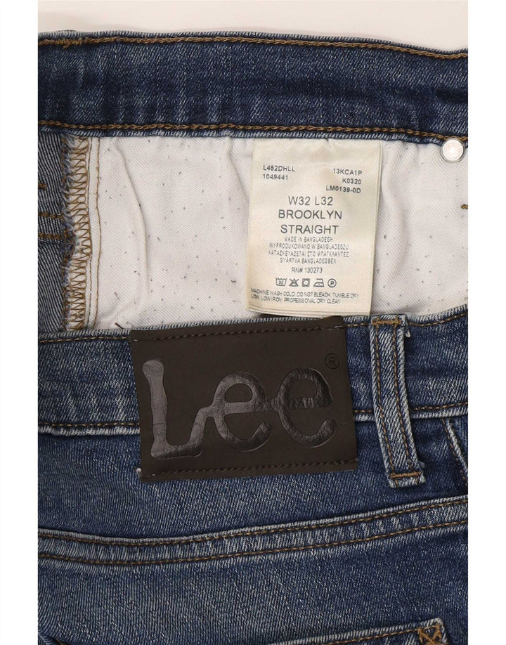 Lee Jean Droit Brooklyn Homme W32 L32 Bleu Coton