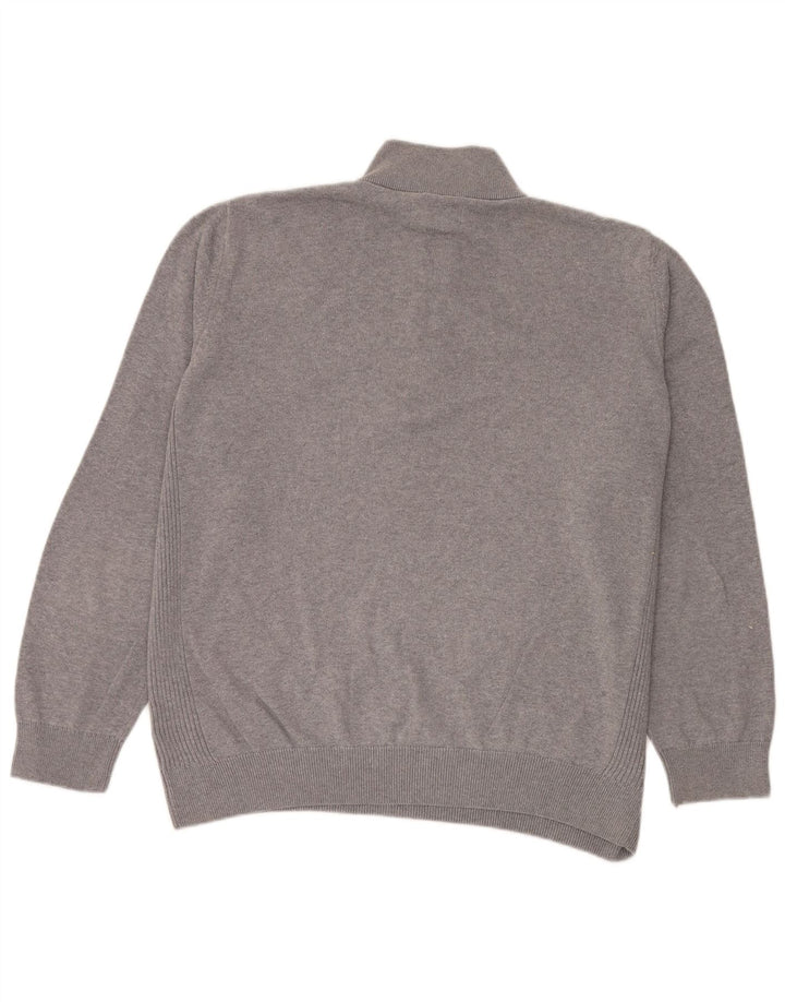 Barbour Pull col zippé pour homme XL en coton gris