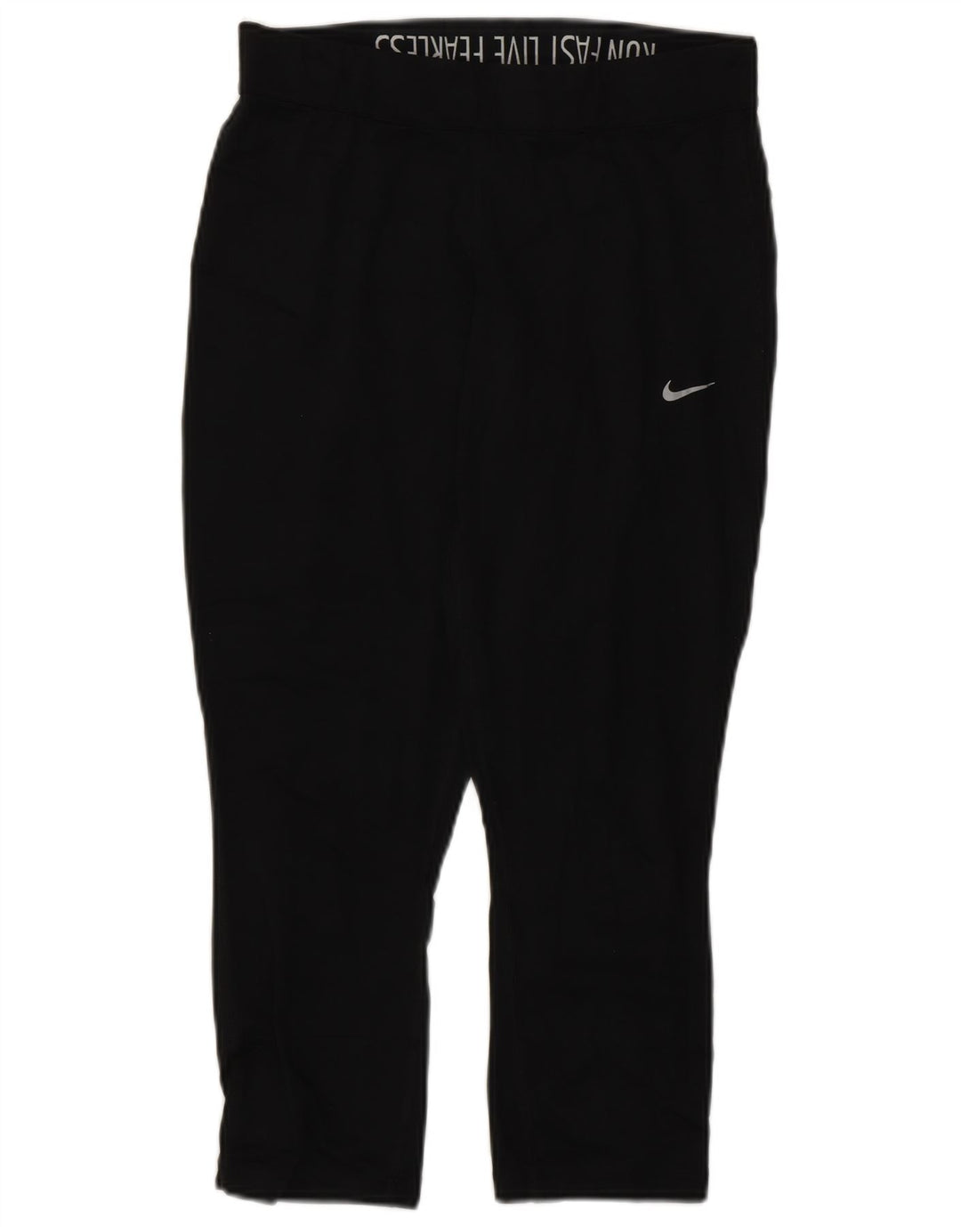 Nike Legging court Dri Fit pour femme UK 12 Noir moyen Polyester
