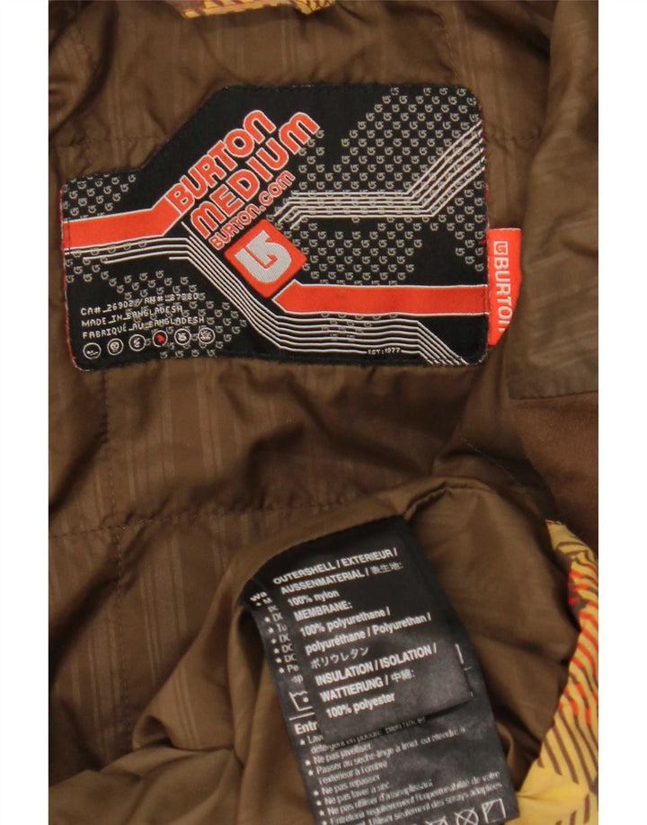 Burton Veste de ski à capuche pour homme UK 38 Medium Red Check Polyester